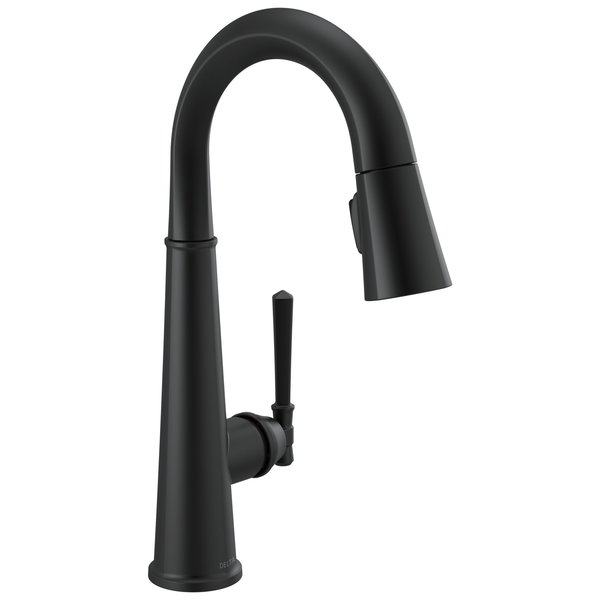 Delta Emmeline Single Handle Pull Down Bar/Prep Faucet 9982-BL-DST